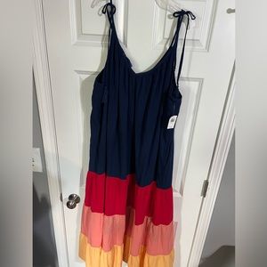 Womans Old Navy Dress - color block colors - size XXL